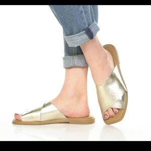 Seychelles Upper Echelon leather flat slides sandals